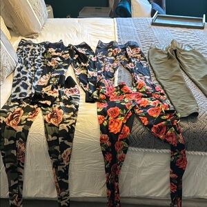 Floral and Camo Leggings Set